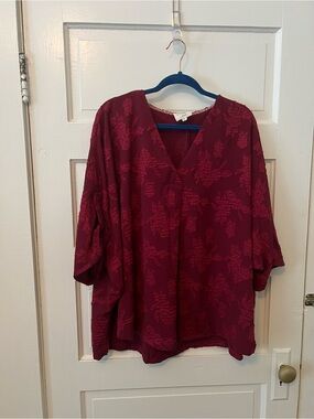 Umgee XL Burgundy Blouse